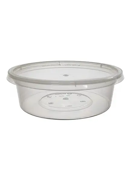 250ml RND MW Container CL w/ Lid 10's