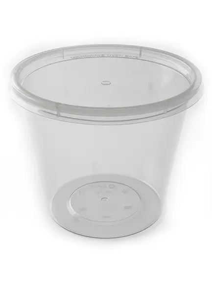 750ml RND MW Container CL w/ Lid 10's